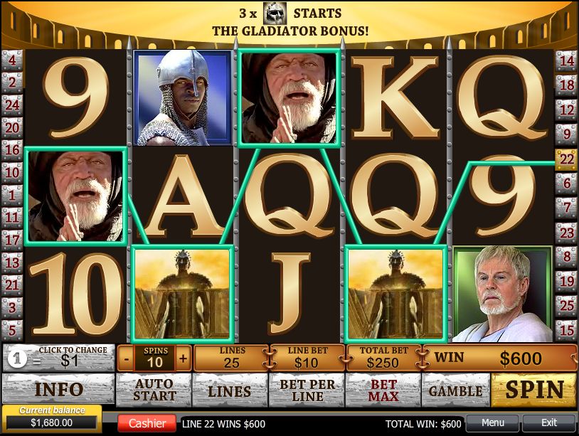 Автоматы казино Vulcan Vegas «Gladiator» — играйте онлайн